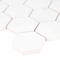 Msi Carrara Hexagon SAMPLE Glazed Porcelain Mesh-Mounted Mosaic Tile ZOR-PT-0120-SAM - alternate 2